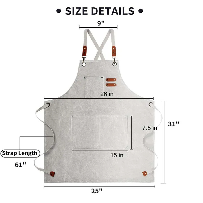 Household Canvas Apron Oil-pro - Embroidery Apron ulasan dan harga