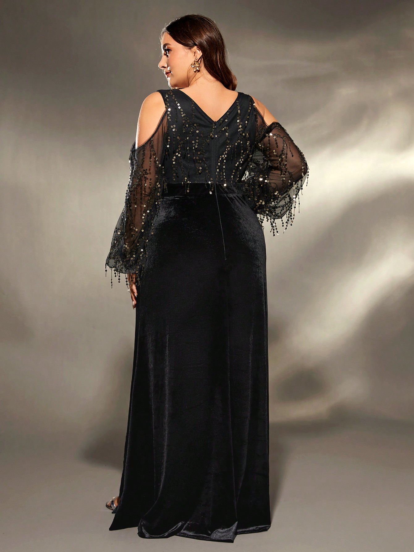 Mgiacy plus size Deep V cross  - Embroidery Abaya ulasan dan harga