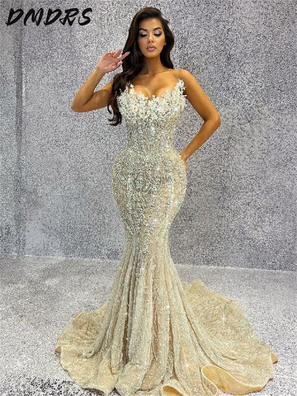 Luxury Mermaid Evening Dresses - Embroidery Abaya ulasan dan harga