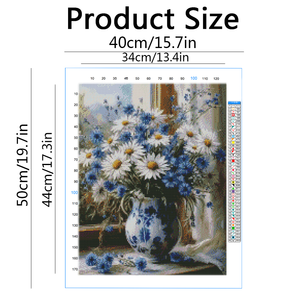 Cross Point Embroidery Daisy F - Embroidery Guide Paper ulasan dan harga