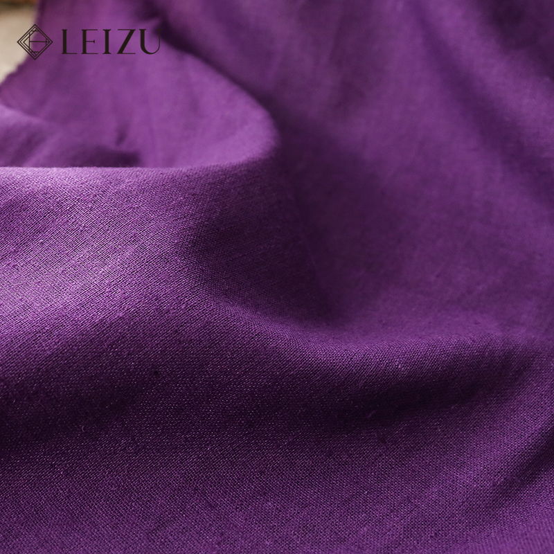 130x45cm Pure Color Soft Cotto - Linen Fabric Natural ulasan dan harga