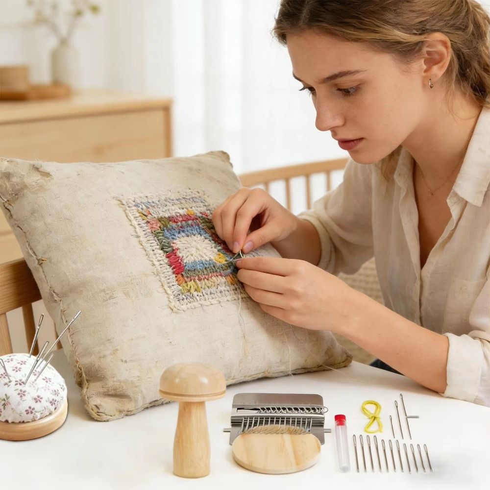 DIY Crafts Sock Darning Kit We - Embroidery Egg ulasan dan harga