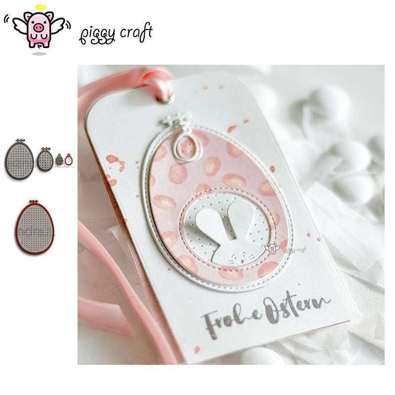 Piggy Craft metal cutting dies - Embroidery Egg ulasan dan harga