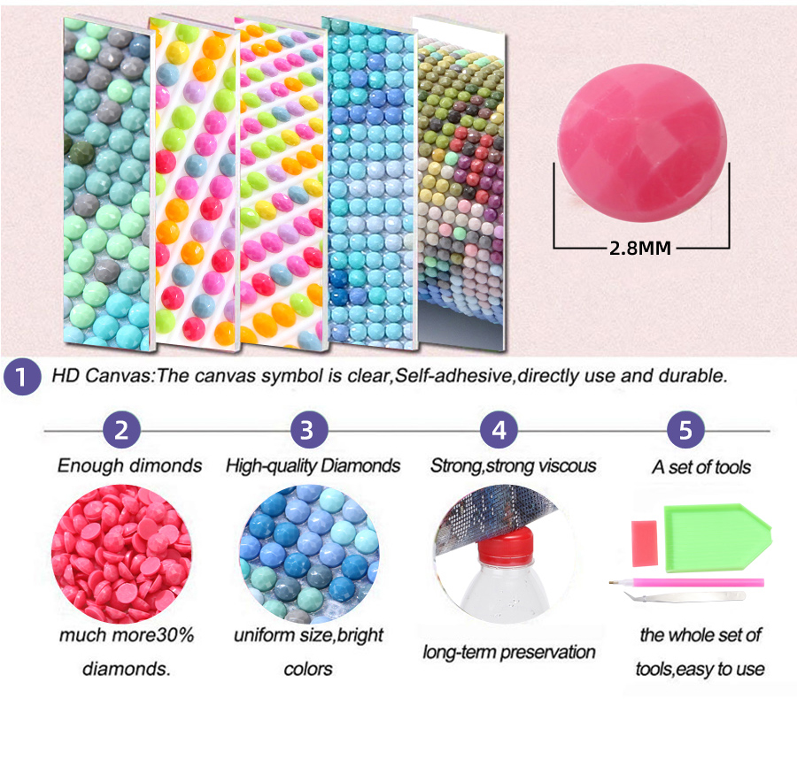 5D Diy Diamond Painting Tripty - Embroidery Running Stitch ulasan dan harga