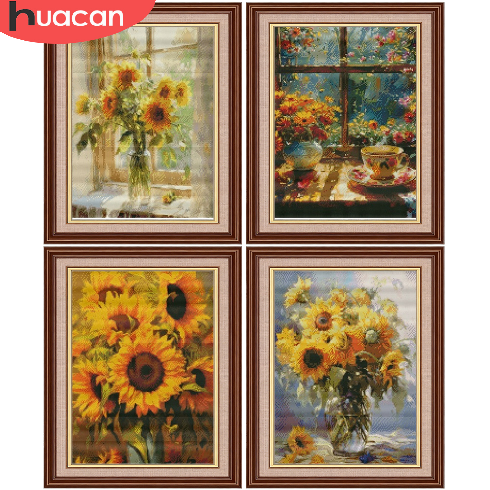 HUACAN Embroidery Packages Sun - Embroidery Guide Paper ulasan dan harga