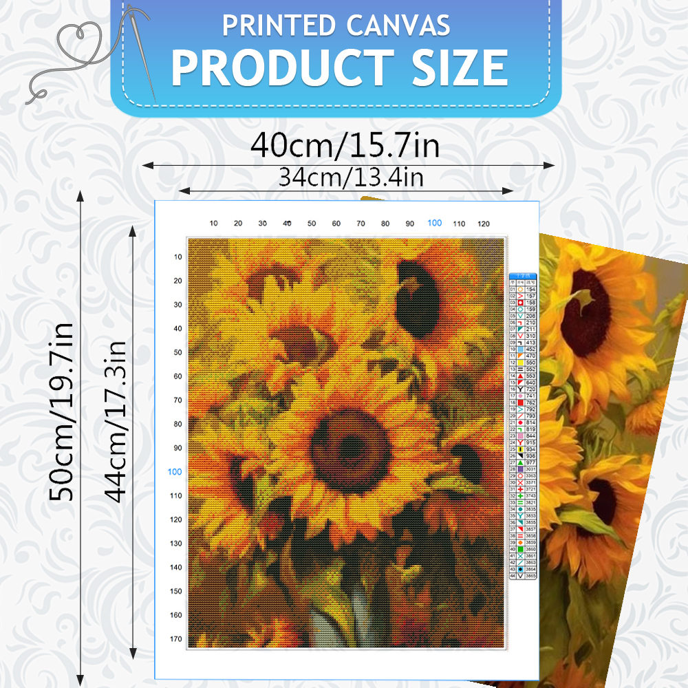 HUACAN Embroidery Packages Sun - Embroidery Guide Paper ulasan dan harga