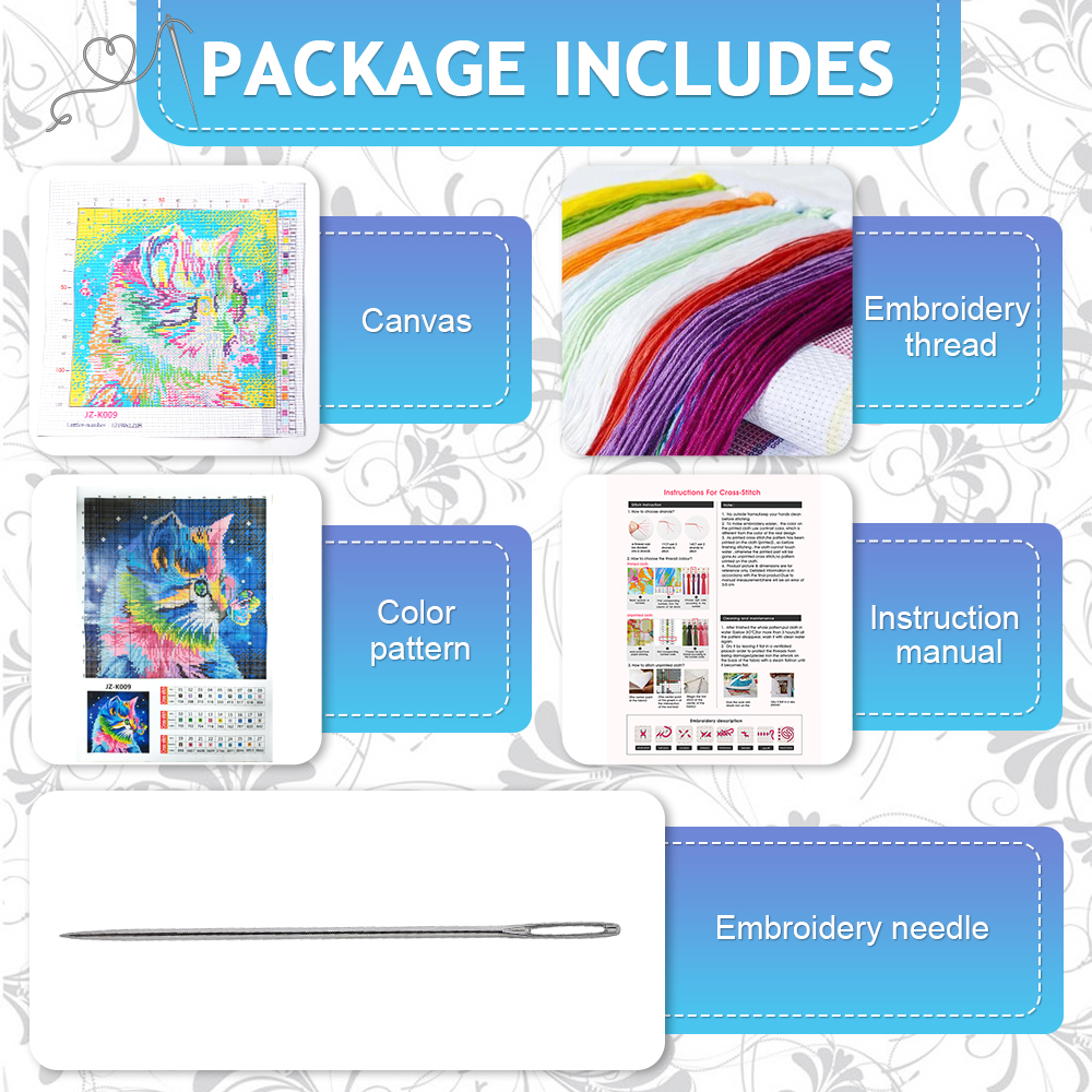 HUACAN Embroidery Packages Sun - Embroidery Guide Paper ulasan dan harga
