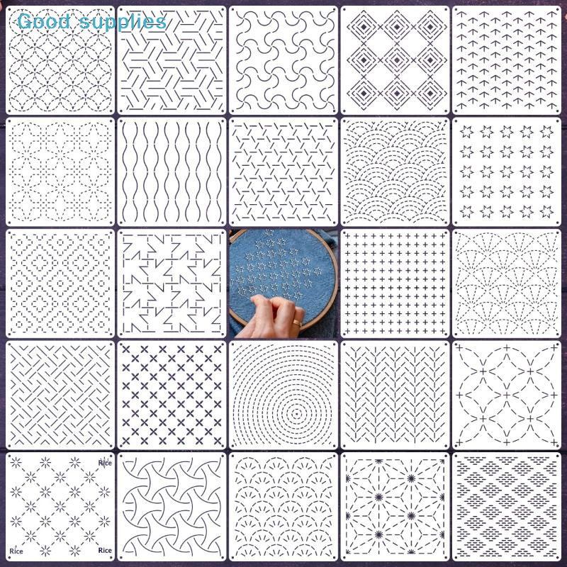 8/9/24/32Pcs Sashiko Embroider - Embroidery Guide Book ulasan dan harga