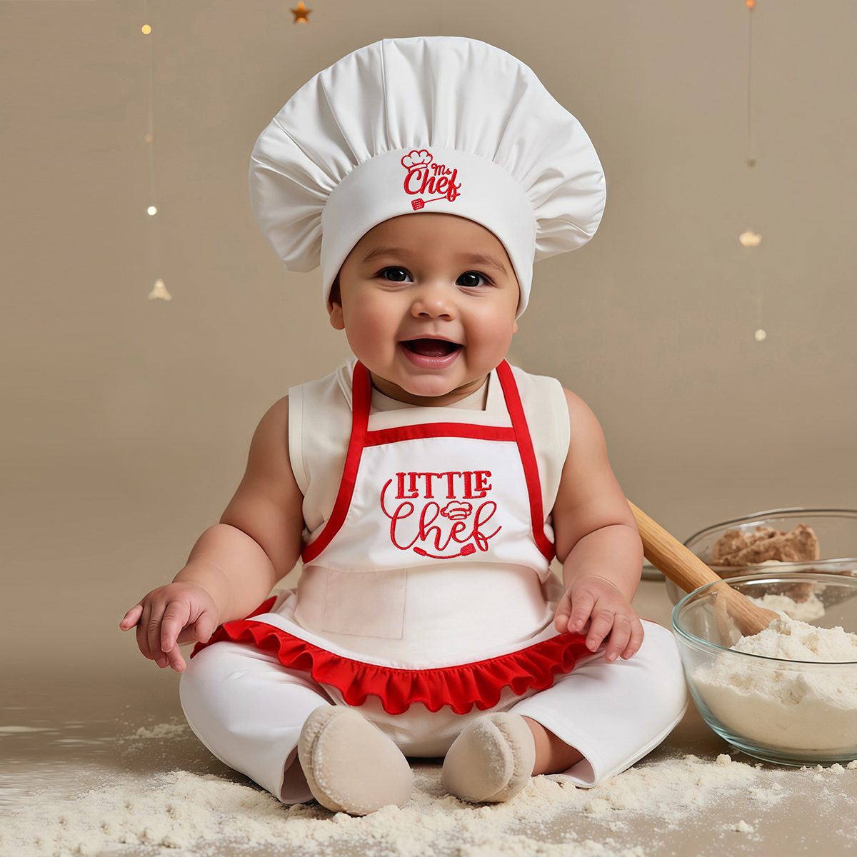 Ylsteed 2Pcs Newborn Embroider - Embroidery Apron ulasan dan harga