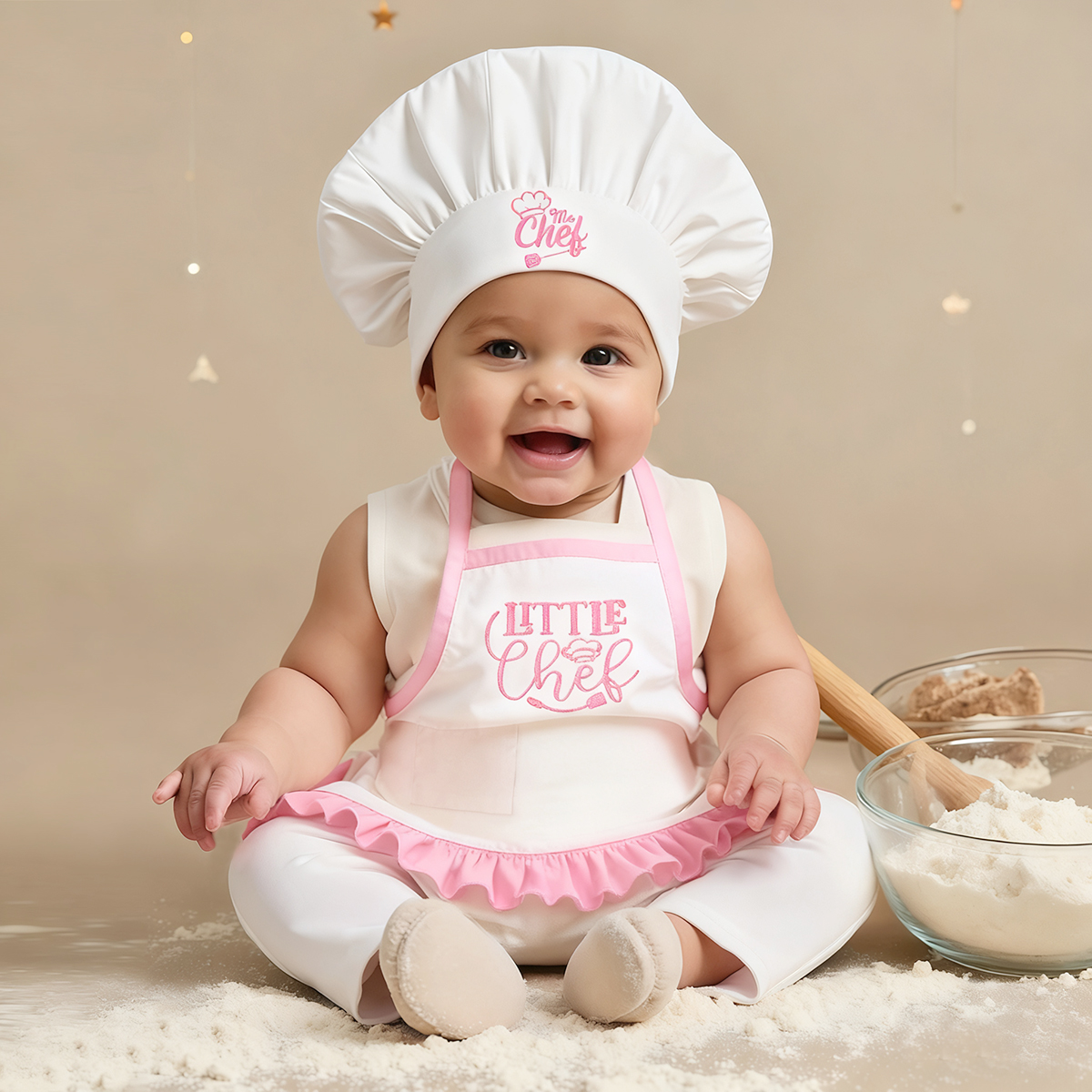Ylsteed 2Pcs Newborn Embroider - Embroidery Apron ulasan dan harga