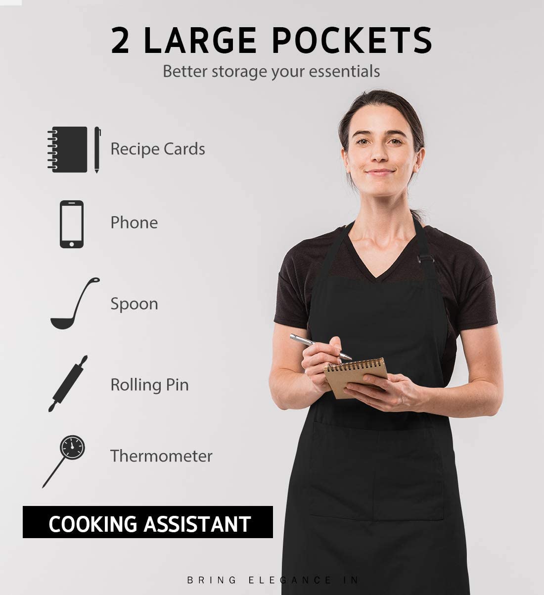 18 Colors Custom LOGO Aprons F - Embroidery Apron ulasan dan harga