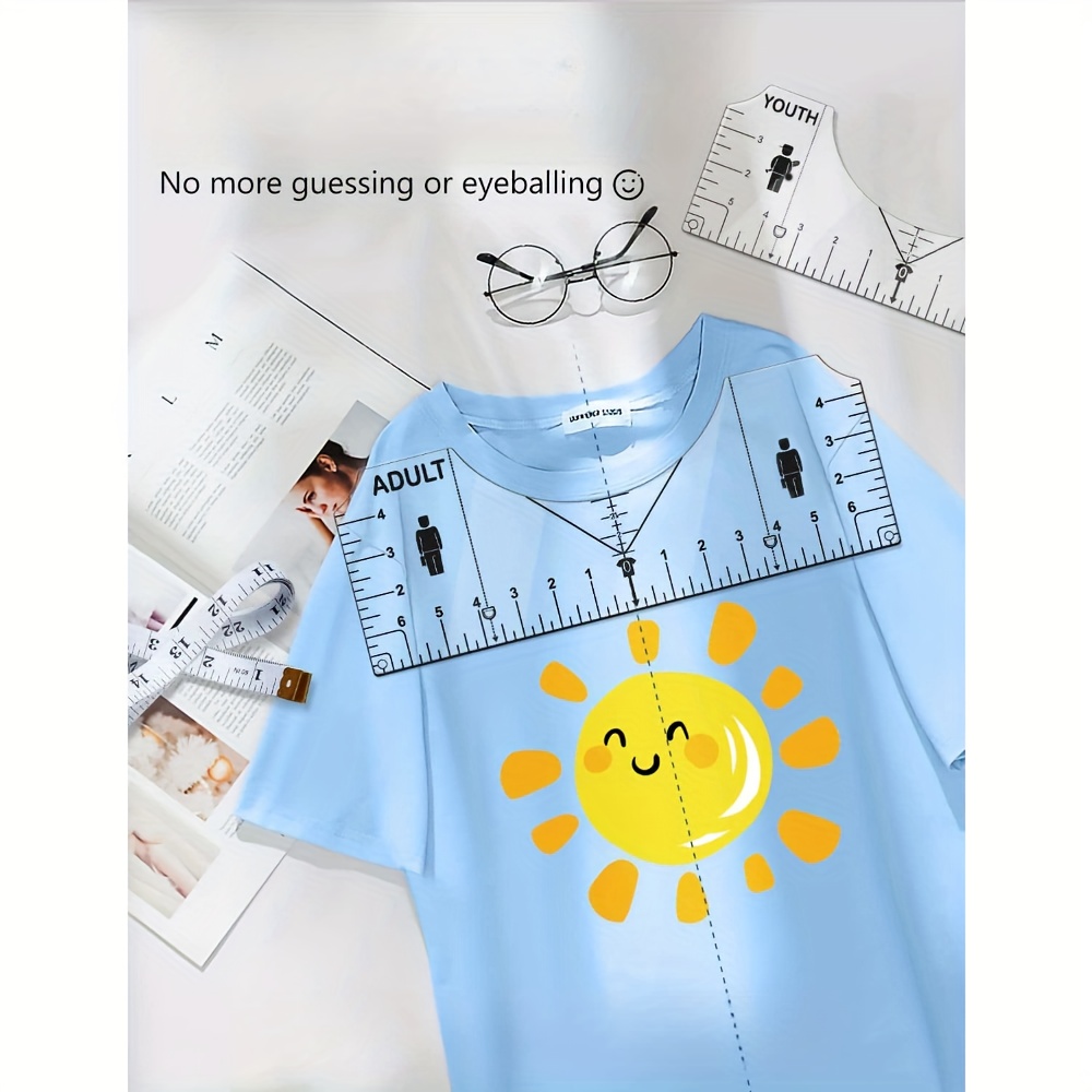 7Pcs T-Shirt Alignment Ruler T - Embroidery Hub ulasan dan harga