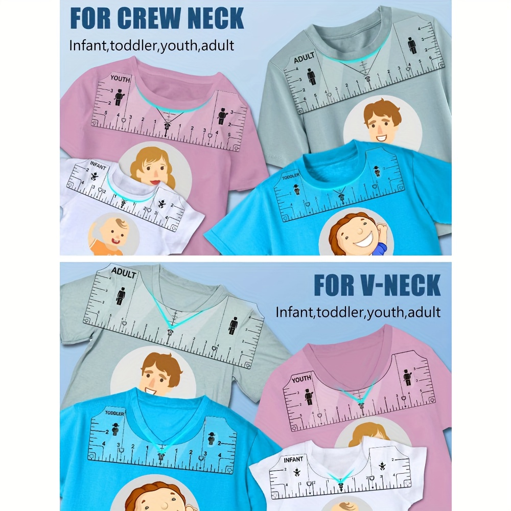 7Pcs T-Shirt Alignment Ruler T - Embroidery Hub ulasan dan harga