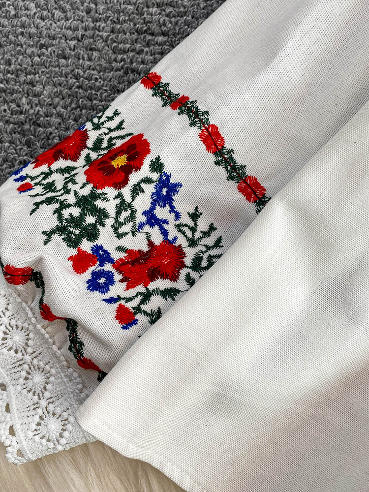 Women's Autumn Bohemian Blouse - Embroidery On Shirt ulasan dan harga