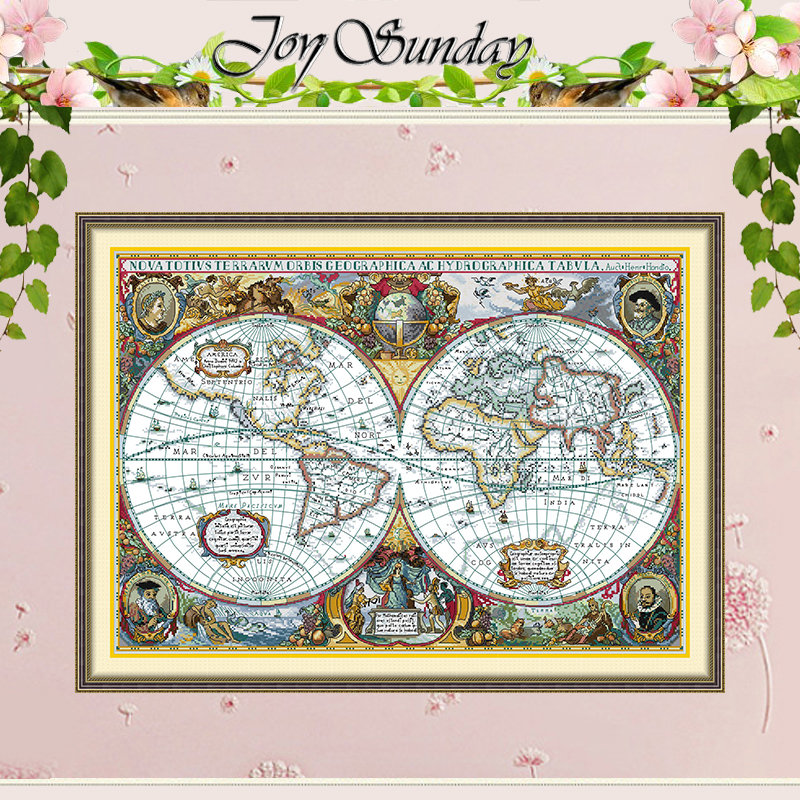 World Map Patterns Counted Cro - Embroidery Kurta Men ulasan dan harga