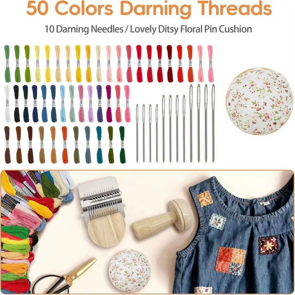 DIY Crafts Sock Darning Kit We - Embroidery Egg ulasan dan harga