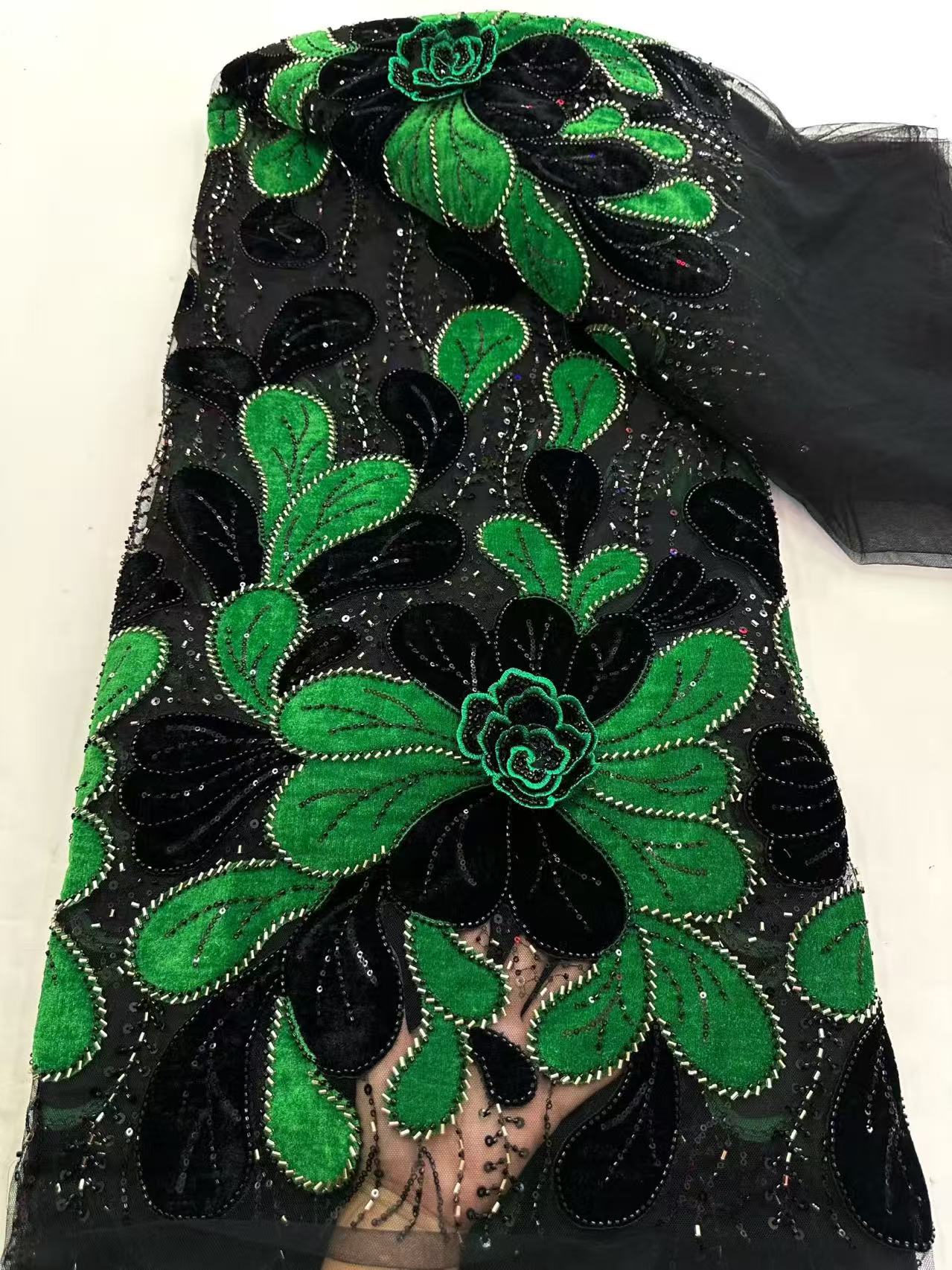 Latest African Velvet Lace Fab - Velvet Fabric Embroidery ulasan dan harga