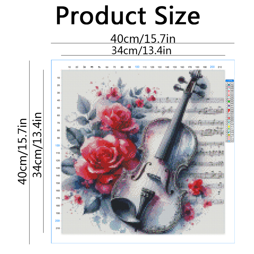 Cross Point Embroidery Violin  - Embroidery Guide Paper ulasan dan harga