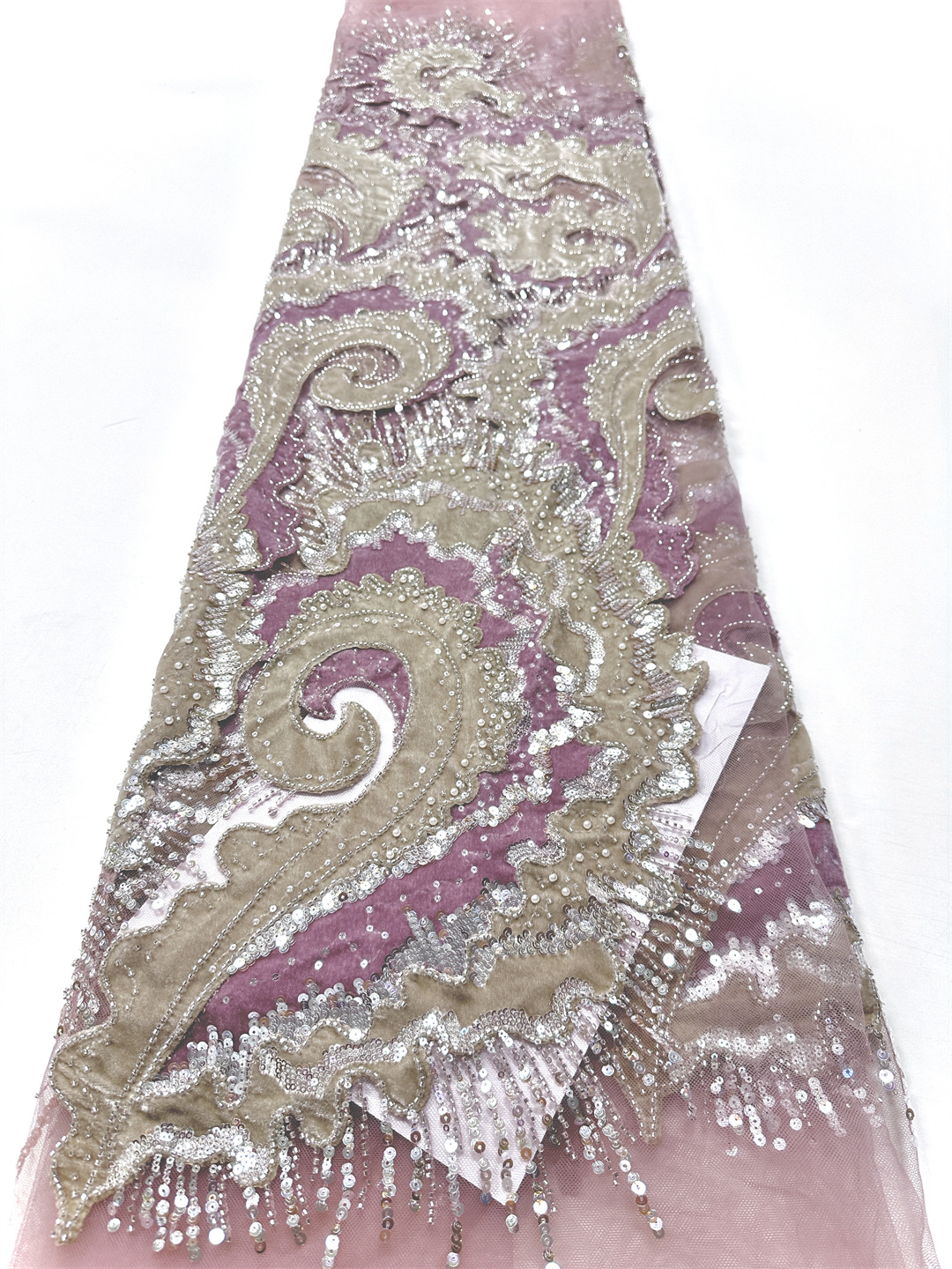 2025 African French Velvet Bea - Velvet Fabric Embroidery ulasan dan harga