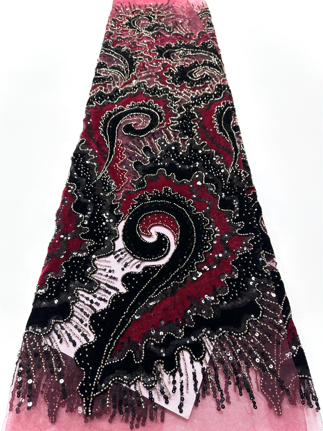 2025 African French Velvet Bea - Velvet Fabric Embroidery ulasan dan harga