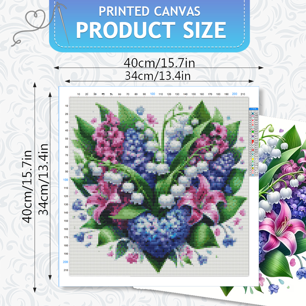 HUACAN 11CT Cross Point Embroi - Embroidery Guide Paper ulasan dan harga
