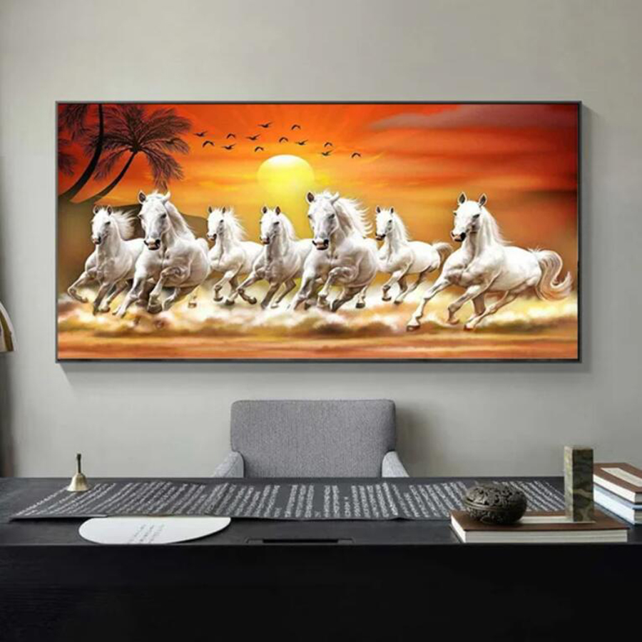 Eight Running Horses Large Siz - Embroidery Running Stitch ulasan dan harga