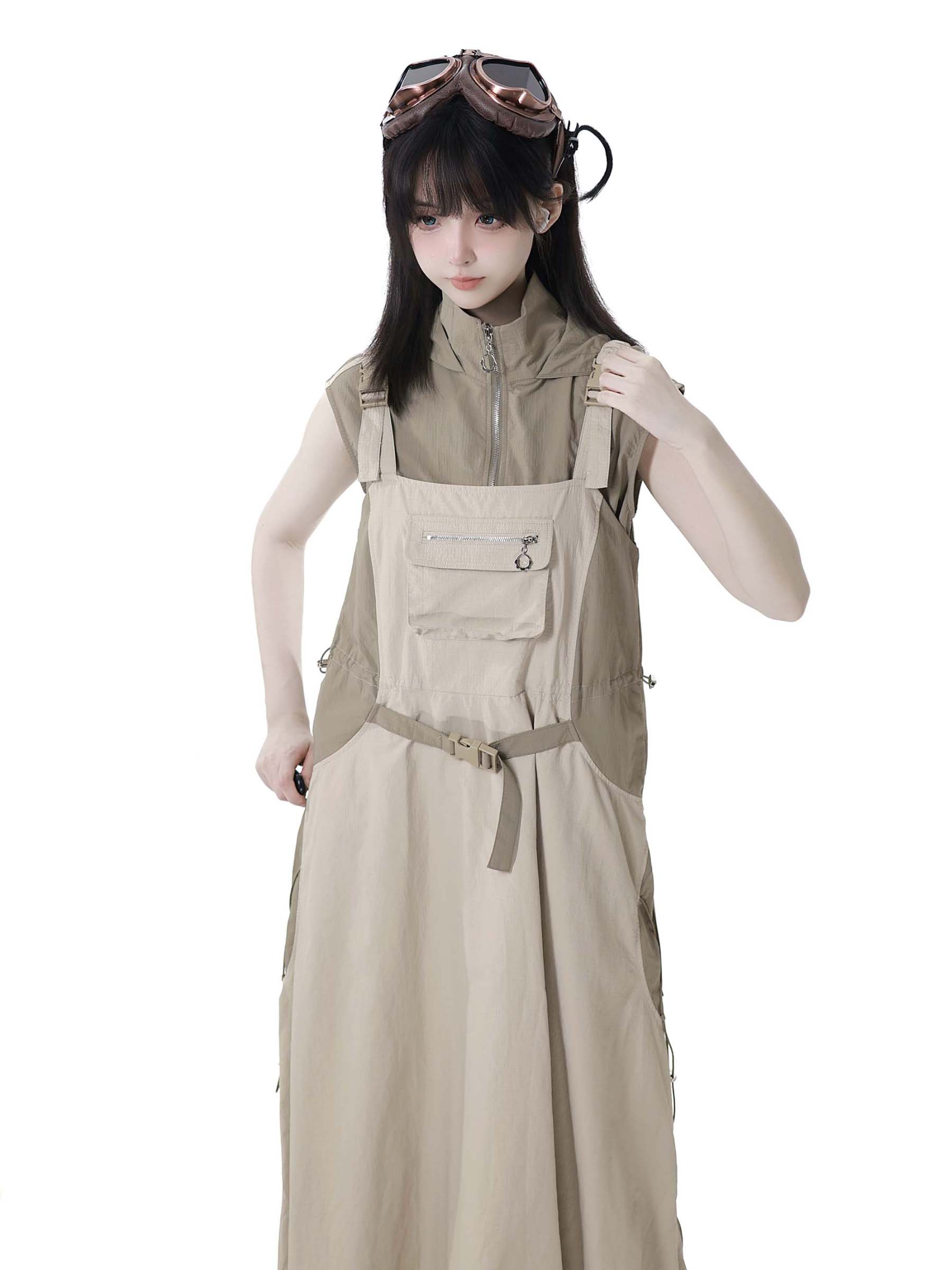 Lightweight Breathable Khaki E - Embroidery Abaya ulasan dan harga