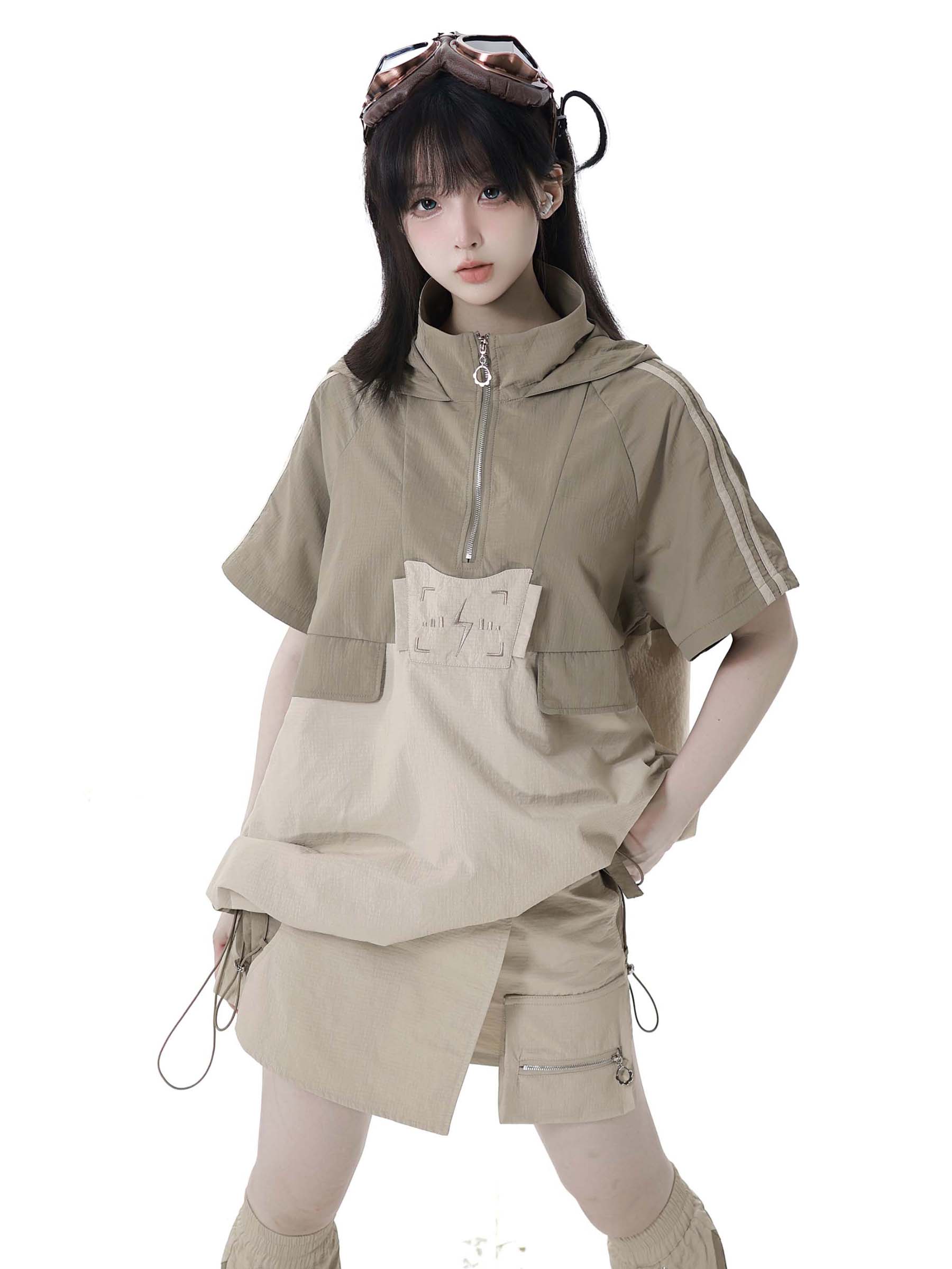 Lightweight Breathable Khaki E - Embroidery Abaya ulasan dan harga