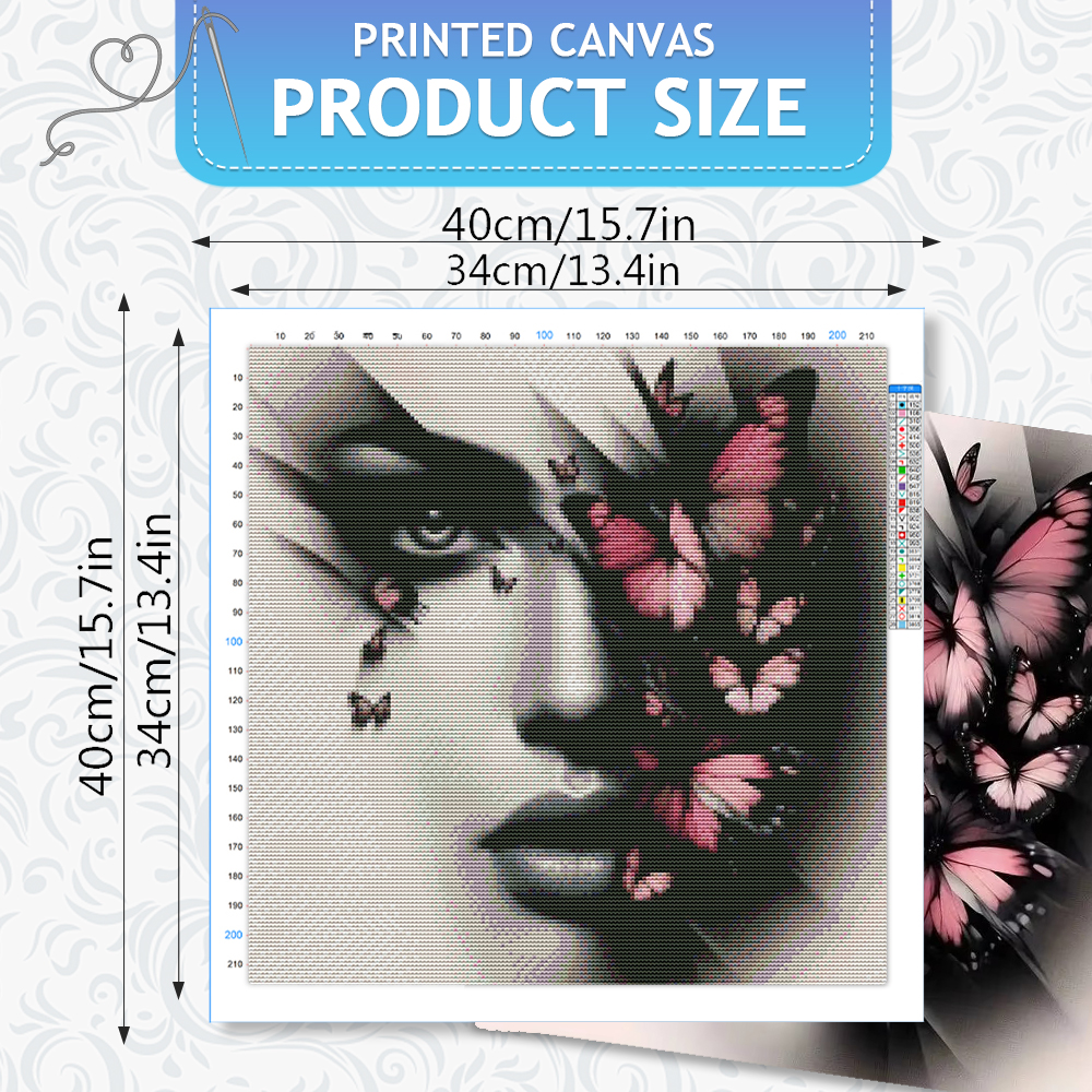 HUACAN Cross Embroidery Sets W - Embroidery Guide Paper ulasan dan harga