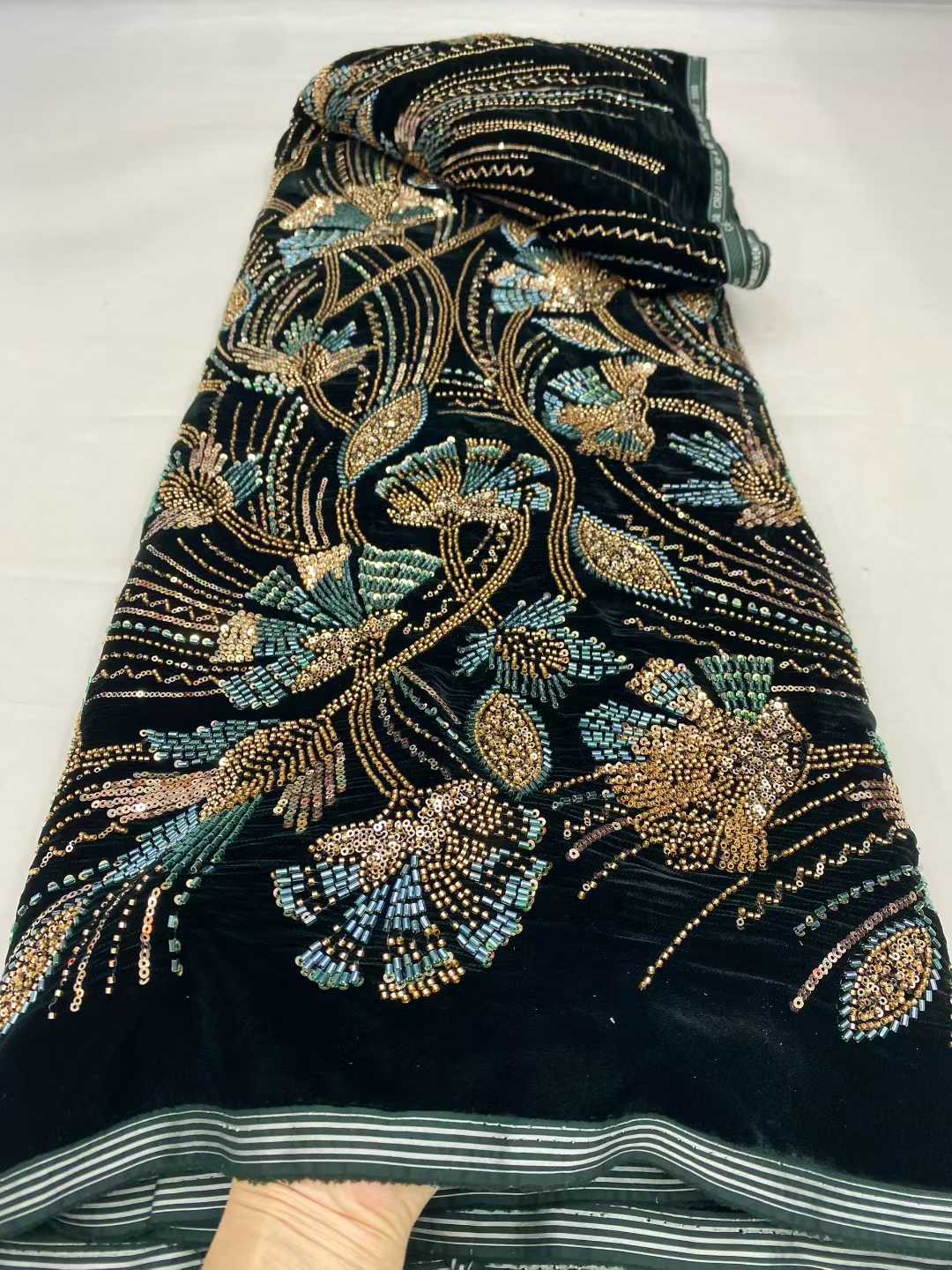 2026 New Arrival African velve - Velvet Fabric Embroidery ulasan dan harga