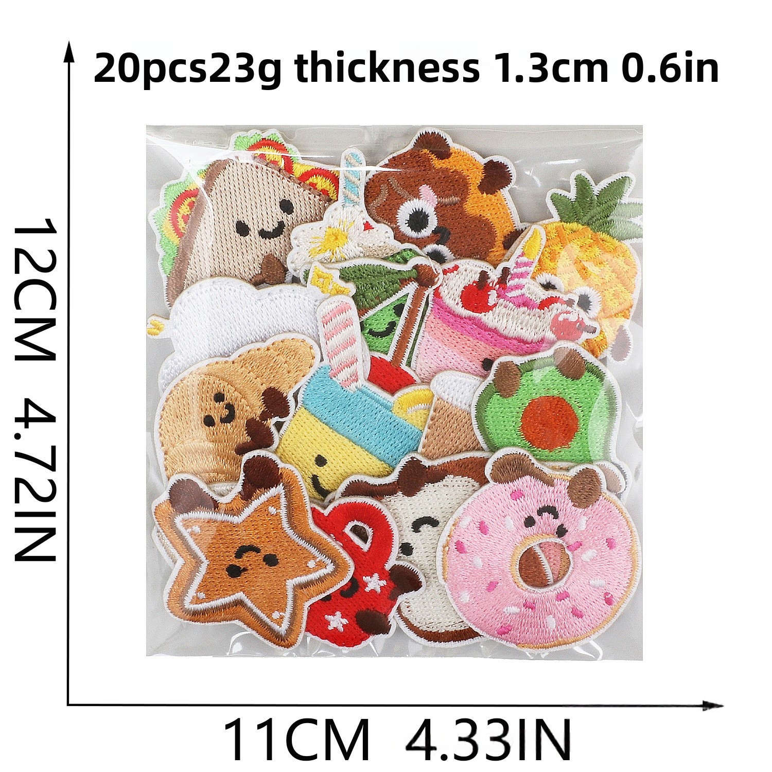 10/20Pcs Cute Dessert Embroide - Embroidery Egg ulasan dan harga