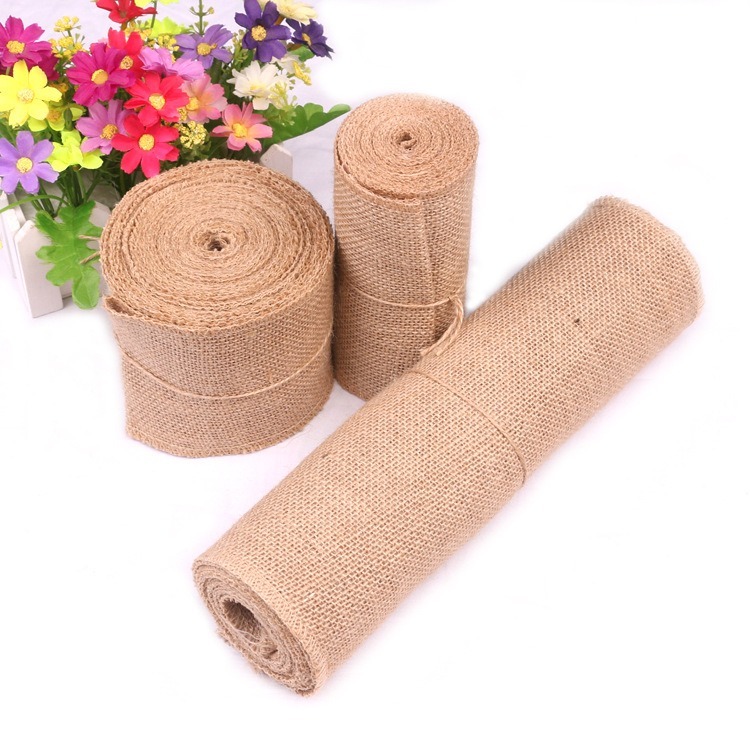 5-30CM natural jute linen fabr - Linen Fabric Natural ulasan dan harga