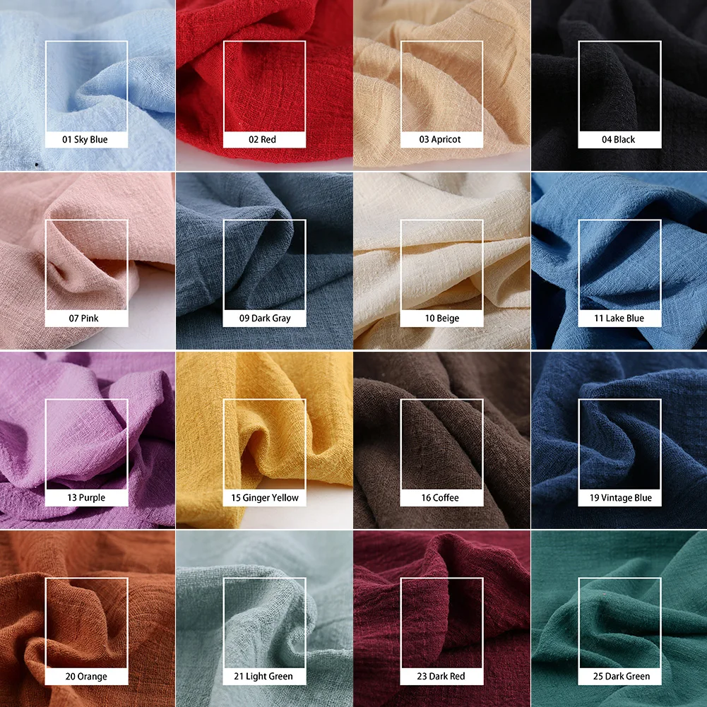 Soft Cotton Fabric Organic Mat - Linen Fabric Natural ulasan dan harga