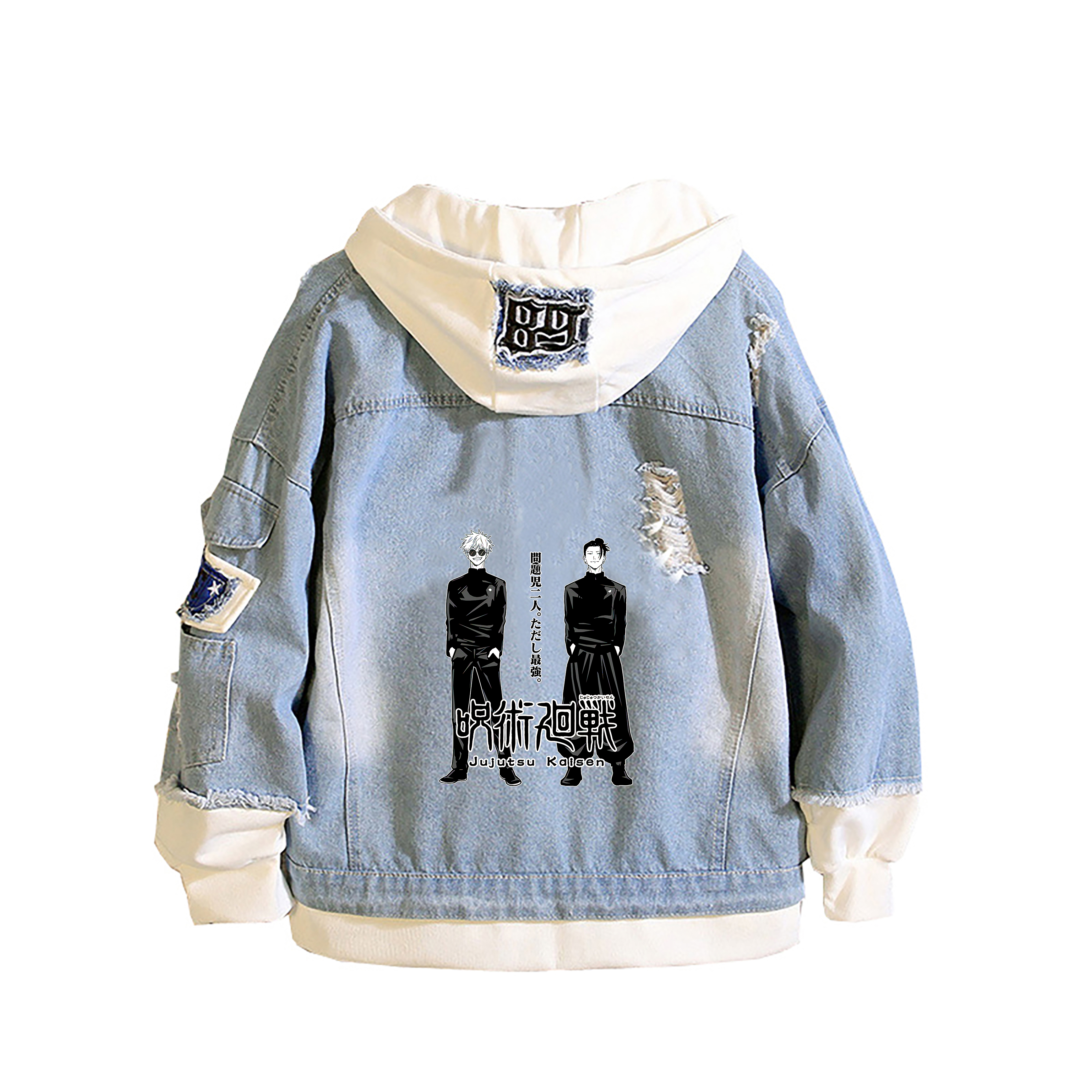 Jujutsu Kaisen Cartoon Denim J - Embroidery Jacket Jeans ulasan dan harga