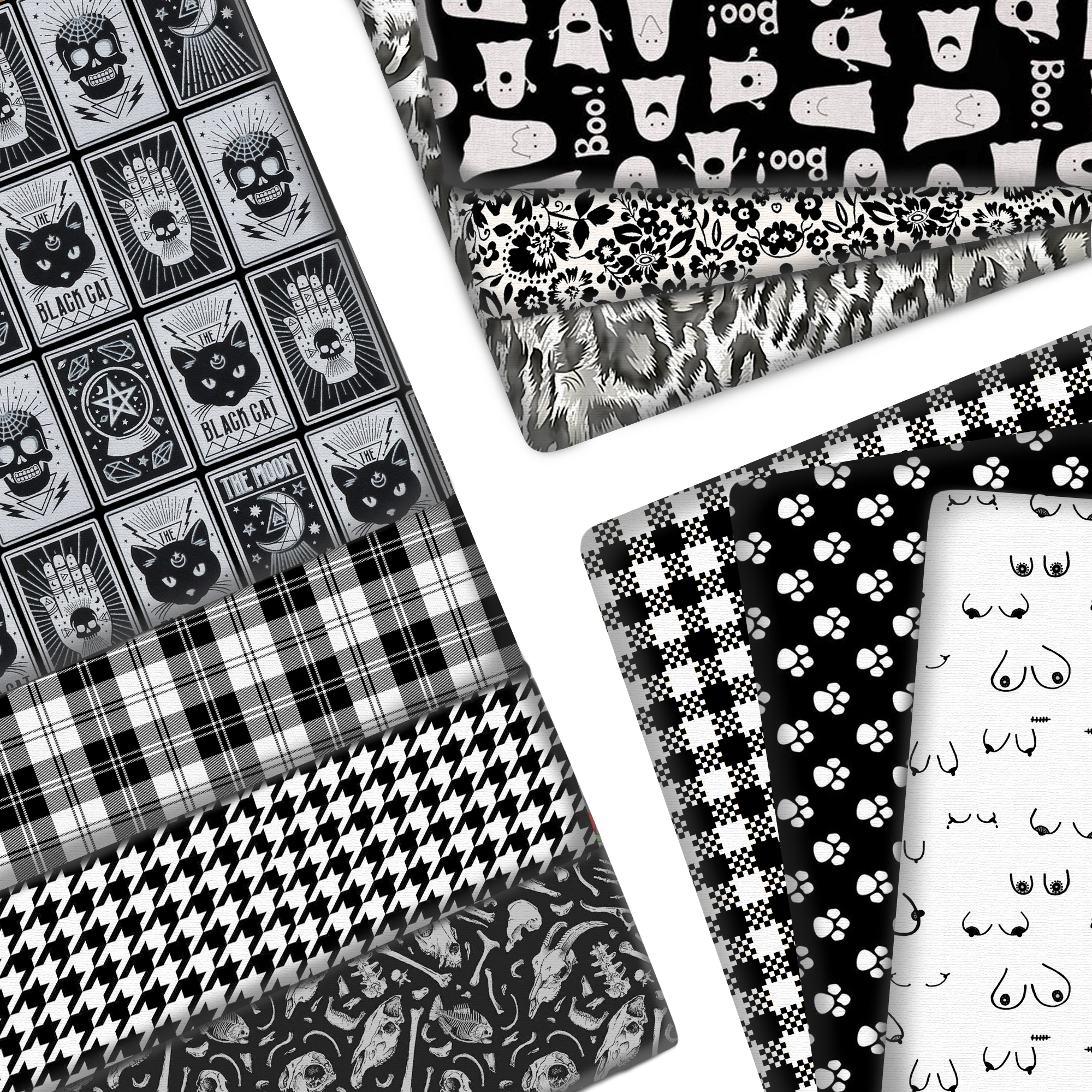 50*145cm Patchwork Black Hallo - Linen Fabric Natural ulasan dan harga