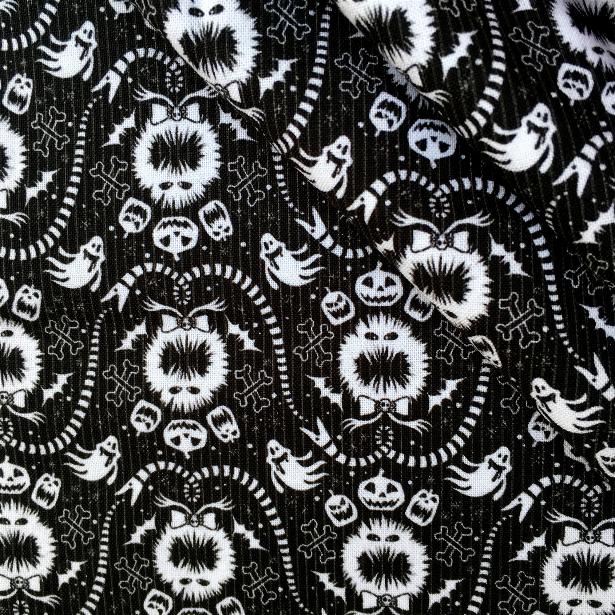 50*145cm Patchwork Black Hallo - Linen Fabric Natural ulasan dan harga