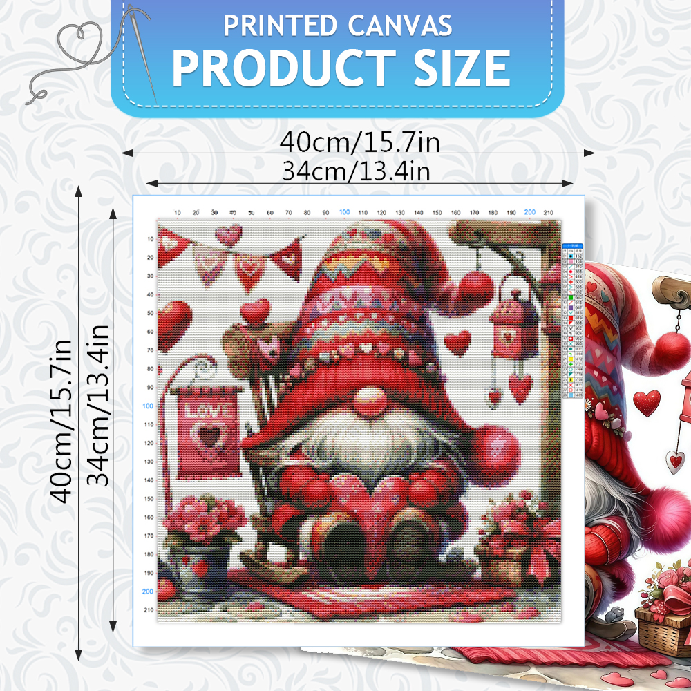 HUACAN Cross Stitch Rose Flowe - Embroidery Guide Paper ulasan dan harga