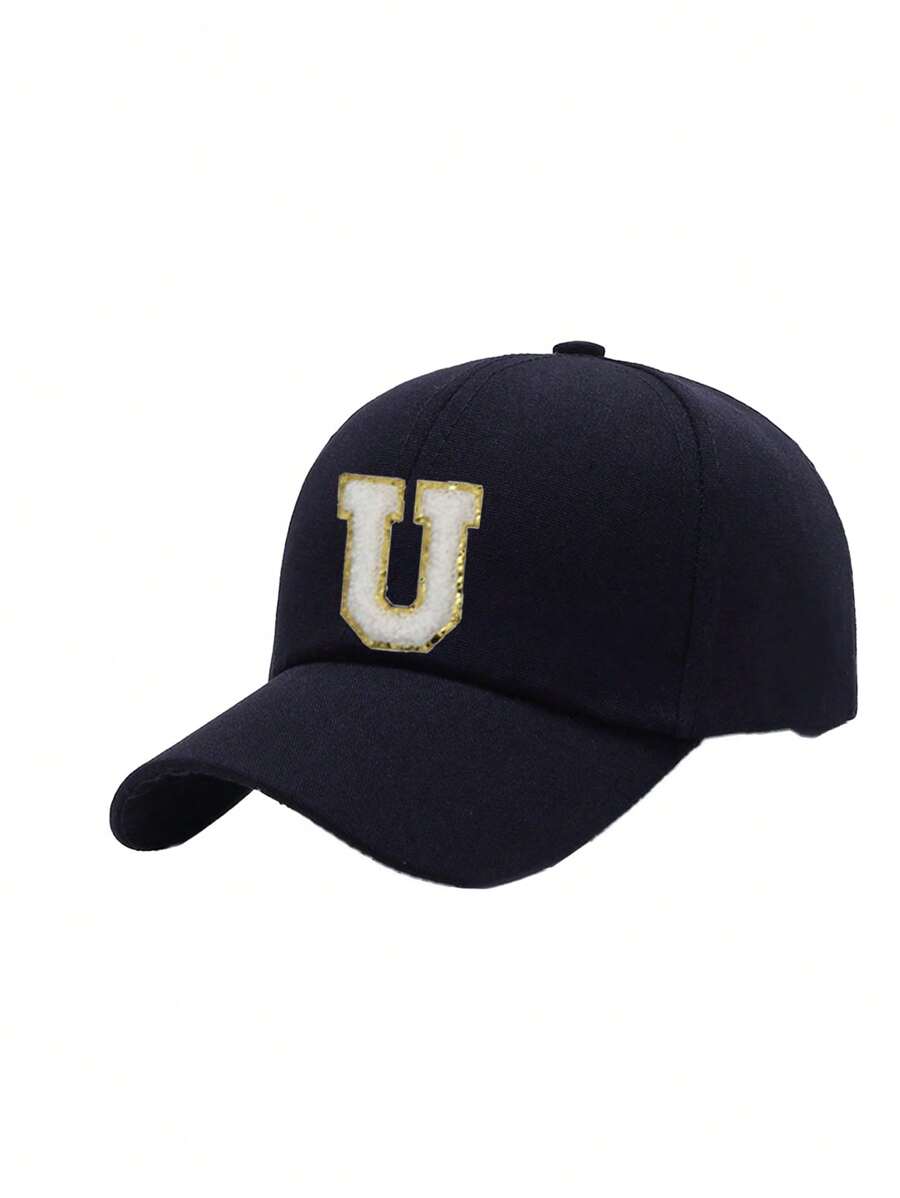 Adult Blue Baseball Cap With W - Embroidery Cap ulasan dan harga