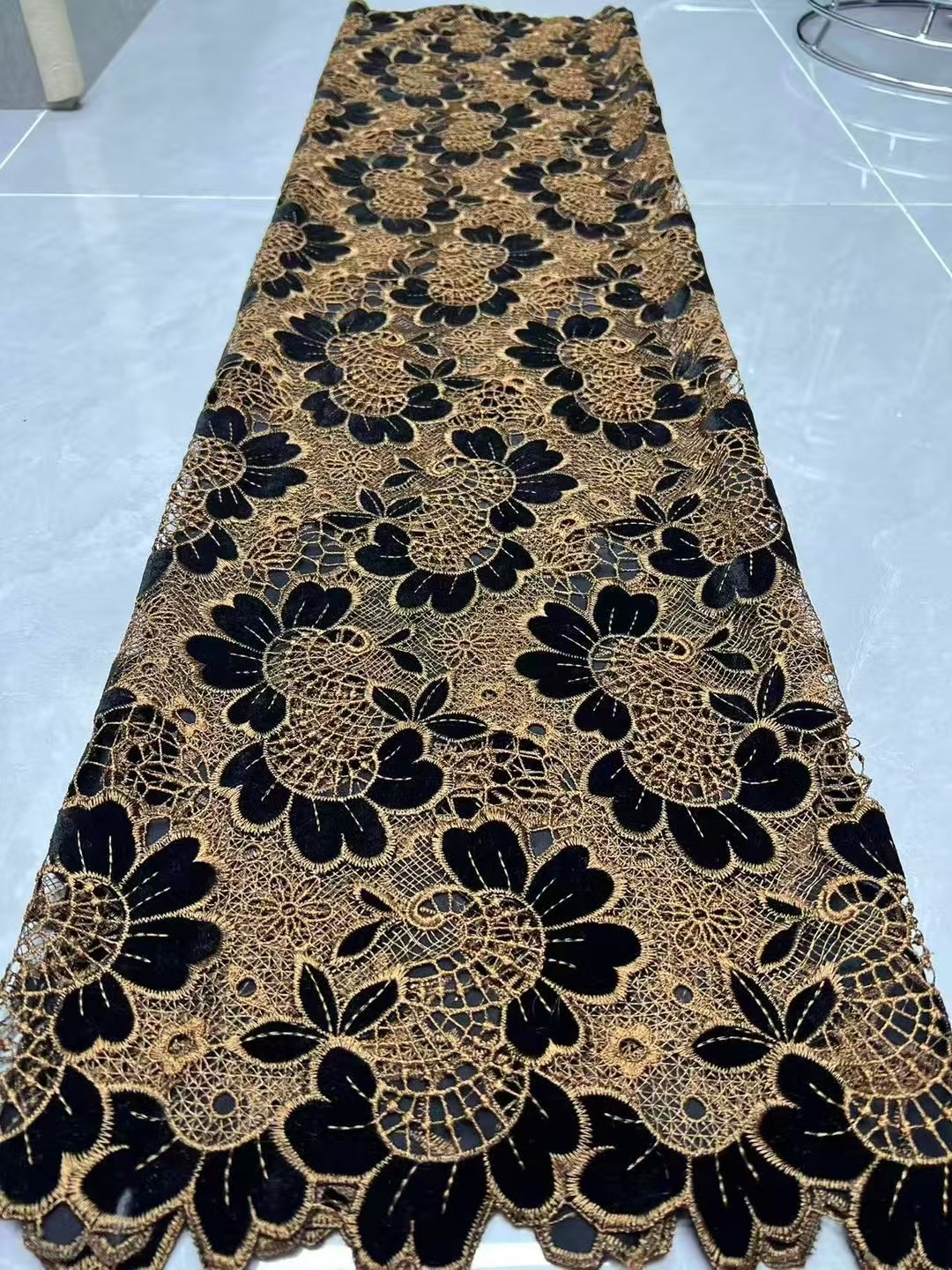 Fashion African Velvet Lace Fa - Velvet Fabric Embroidery ulasan dan harga