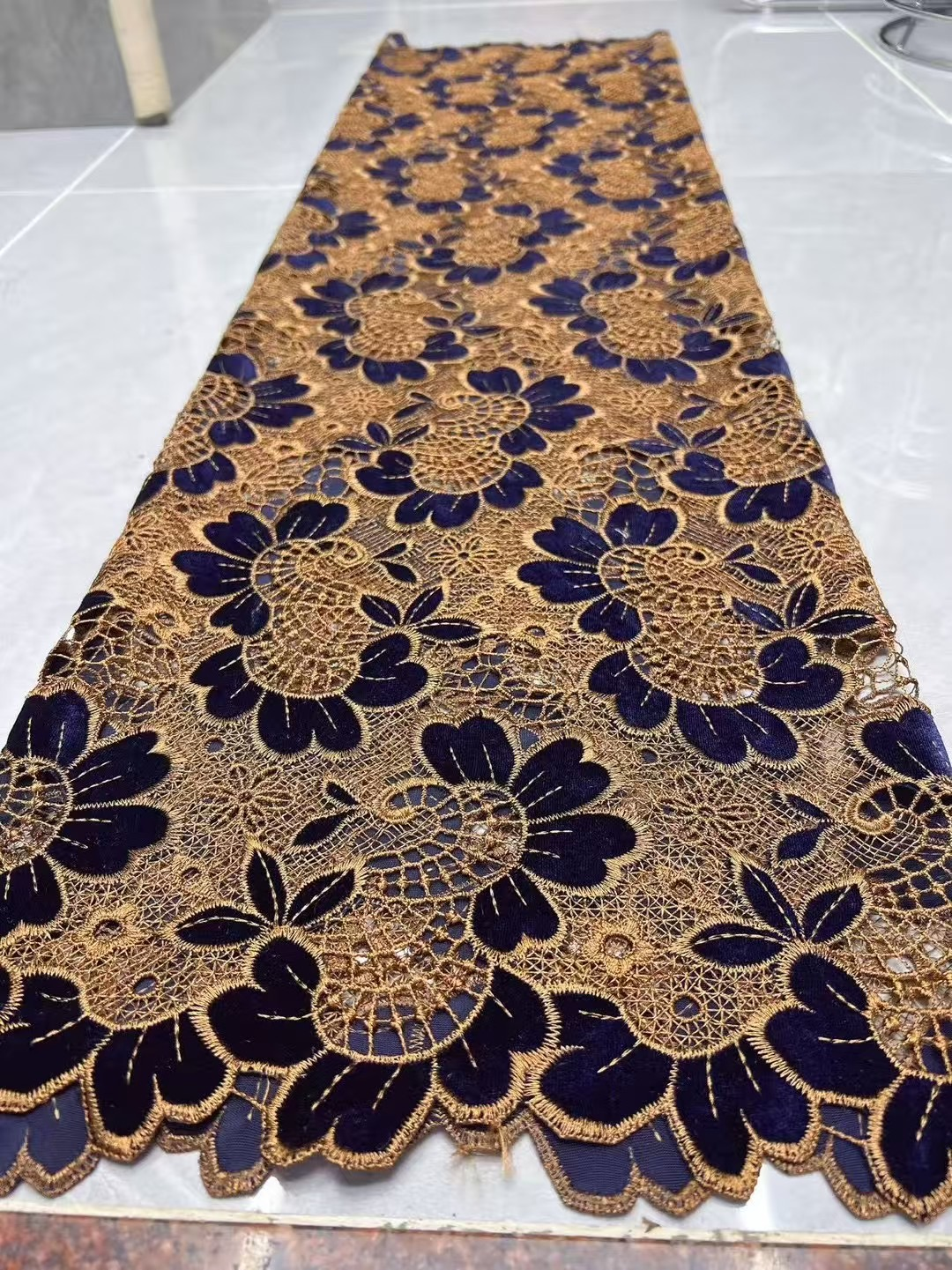 Fashion African Velvet Lace Fa - Velvet Fabric Embroidery ulasan dan harga