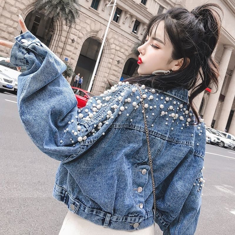 Bling Women Denim Jacket 2026  - Embroidery Jacket Jeans ulasan dan harga