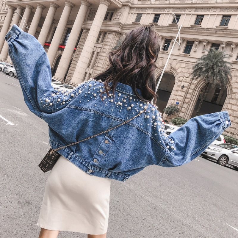 Bling Women Denim Jacket 2026  - Embroidery Jacket Jeans ulasan dan harga