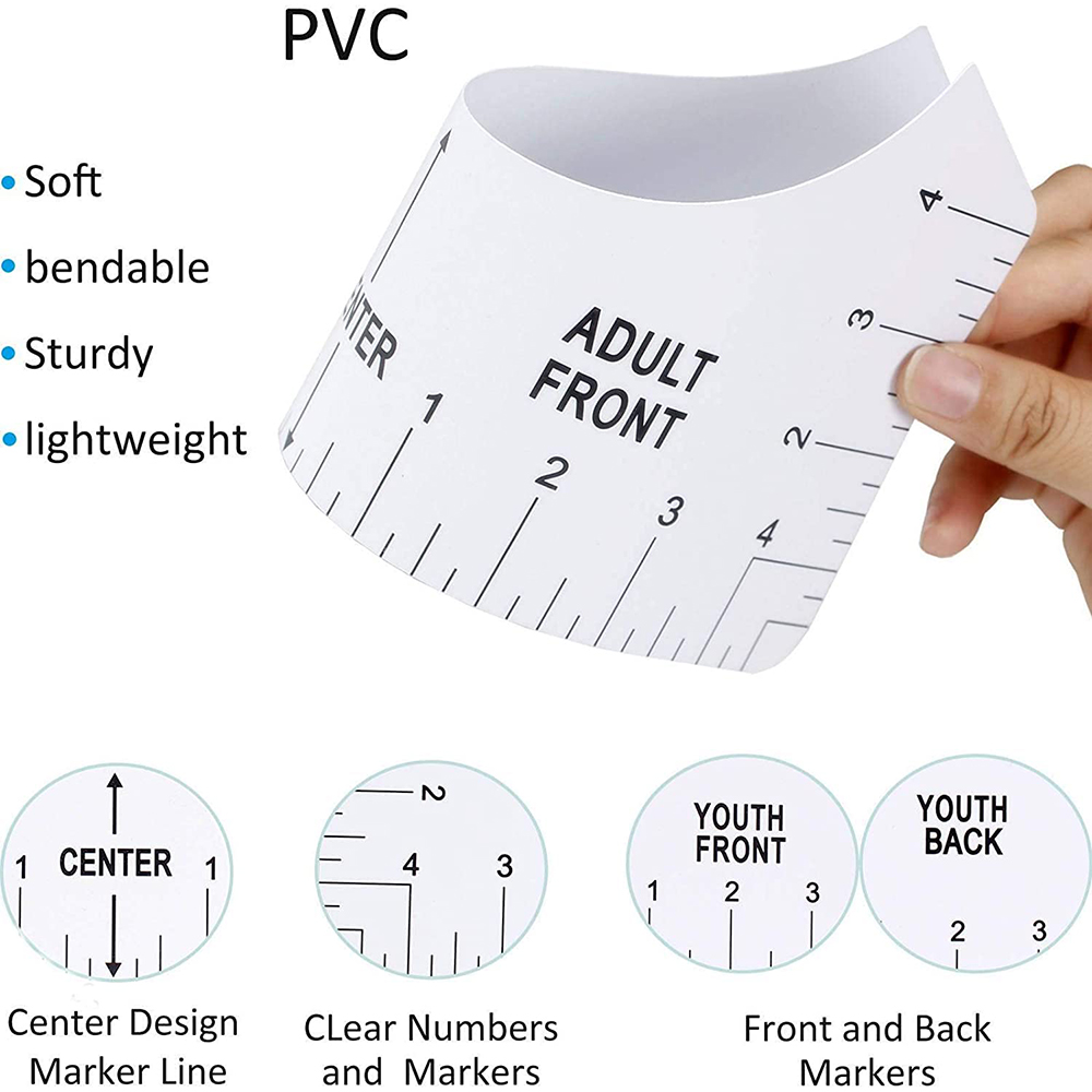 8Pcs T-Shirt Ruler Guide Cente - Embroidery Hub ulasan dan harga