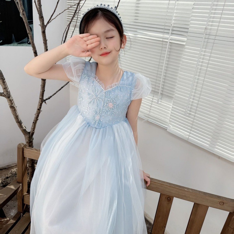 Embroidered Elsa Girls Dress f - Embroidery Abaya ulasan dan harga