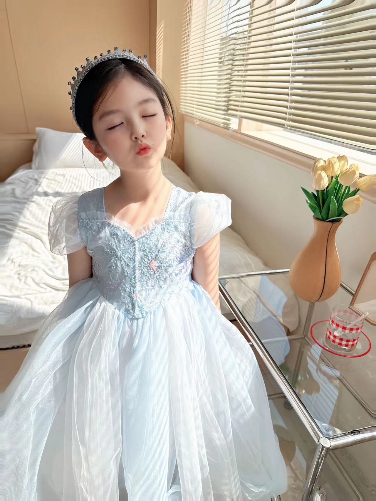 Embroidered Elsa Girls Dress f - Embroidery Abaya ulasan dan harga