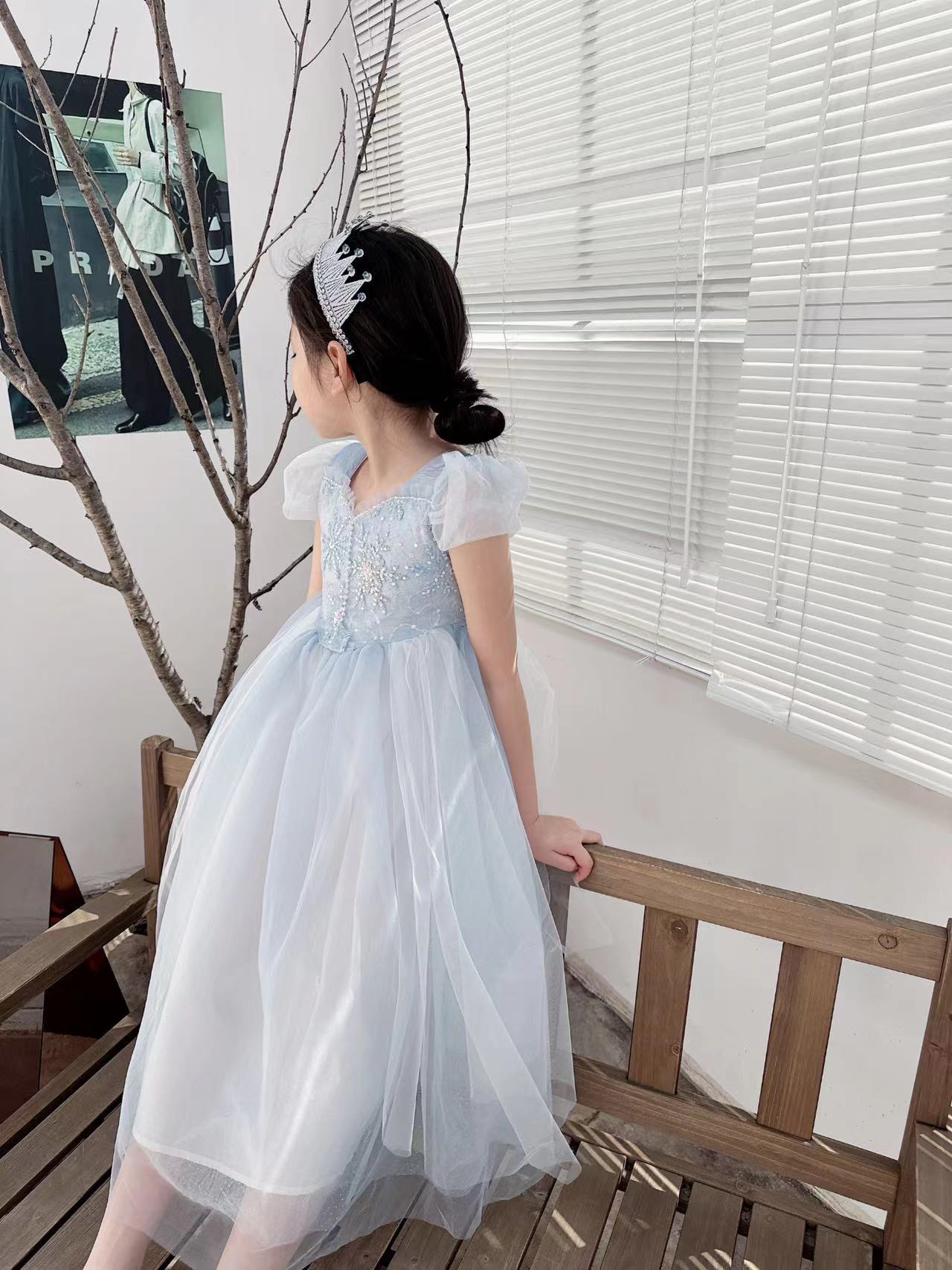 Embroidered Elsa Girls Dress f - Embroidery Abaya ulasan dan harga