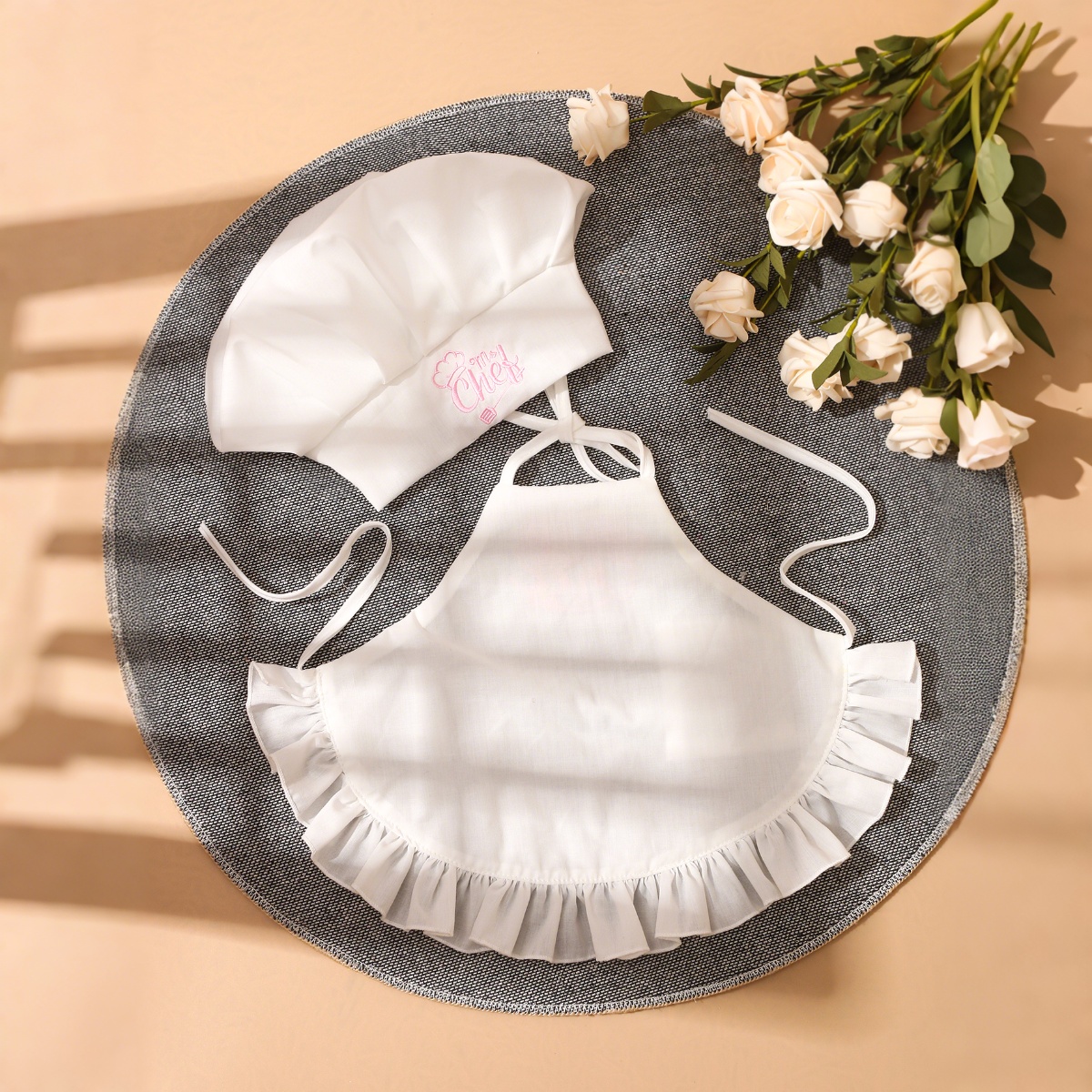 Ylsteed 2Pcs Set Newborn Girl  - Embroidery Apron ulasan dan harga