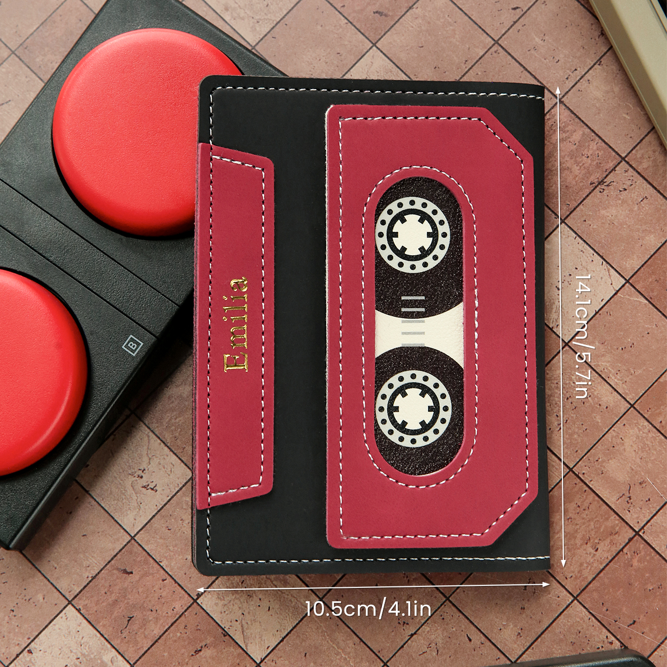 Custom Cassette Tape Passport  - Embroidery Name Designs ulasan dan harga