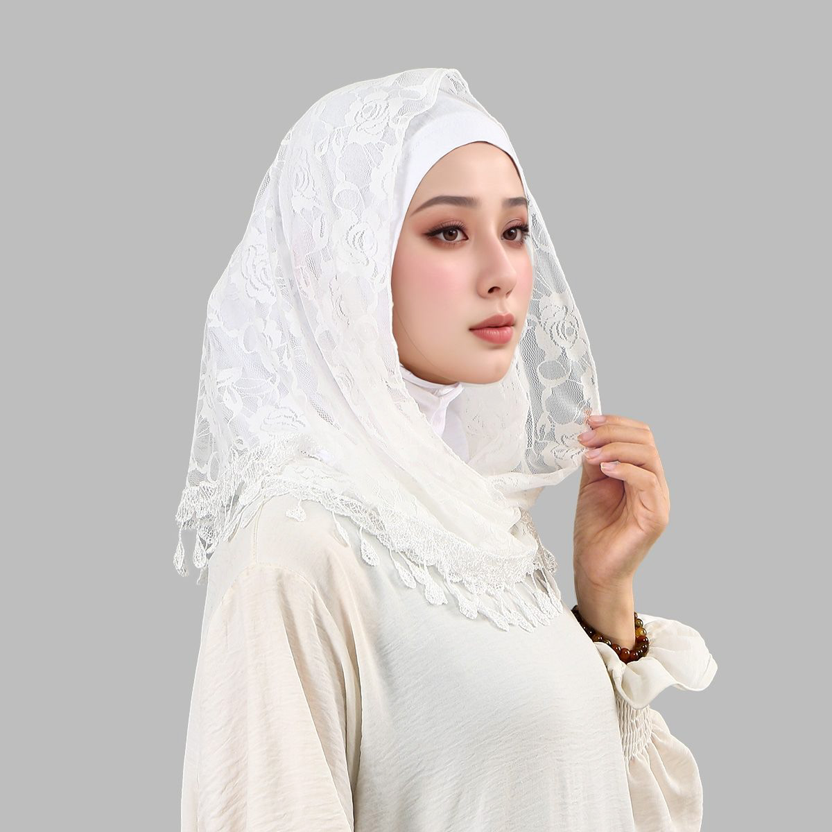 Fashion Muslim Woman Lace Hija - Embroidery Premium ulasan dan harga