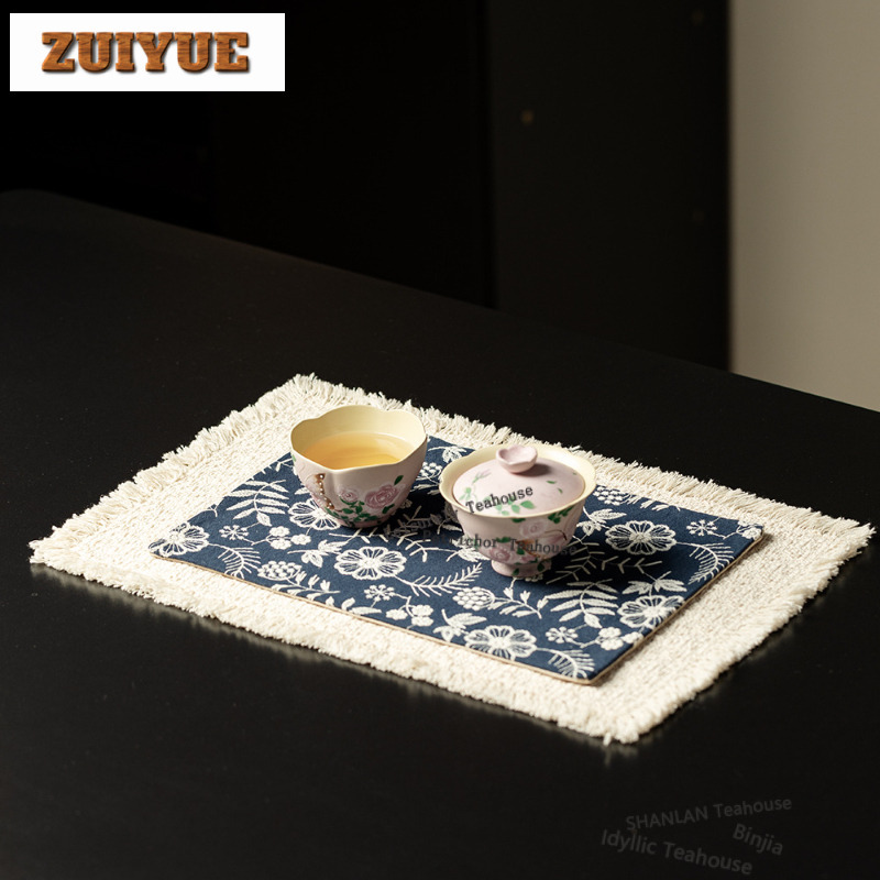 Embroidery Double-layer Tea Ta - Embroidery Cloth ulasan dan harga